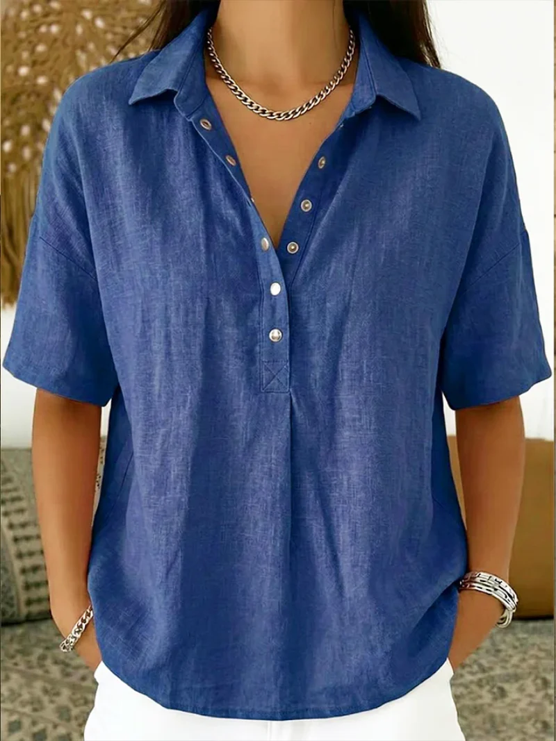 CAMICETTA CON SCOLLO A V DA DONNA