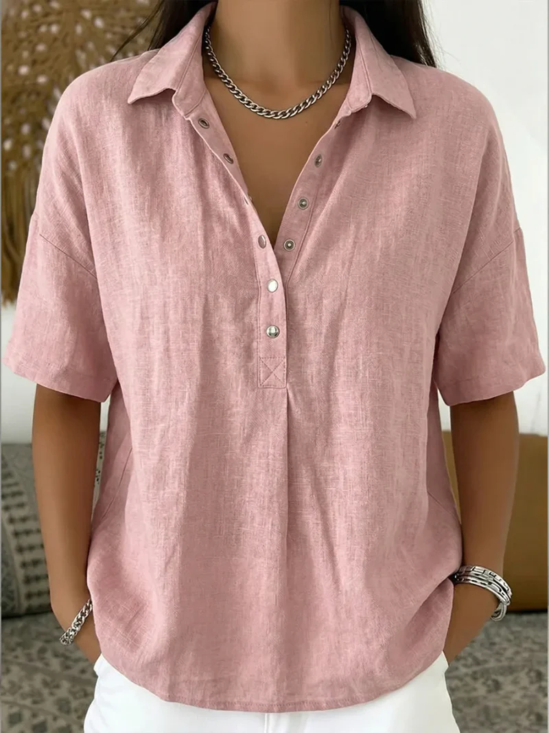 CAMICETTA CON SCOLLO A V DA DONNA